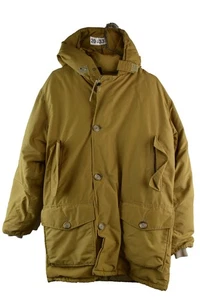 Woolrich Herren Beige Button Zip Hooded Parka Jacke Gr. S Outdoor Warm Winter - Bild 1 von 7