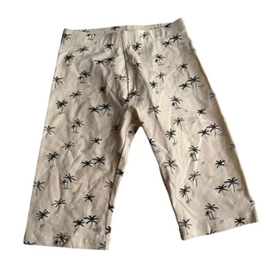 Zara Cream Palm Tree Print Shorts - Excellent Condition - Picture 1 of 3