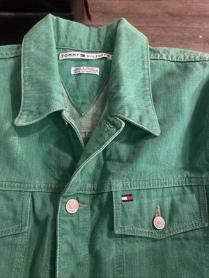 Chaqueta vaquera verde Tommy Hilfiger para mujer talla grande Foto 1 de 4