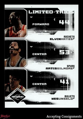 2009-10 Limited Trios #14 Elvin Hayes, Artis Gilmore, Wes Unseld 49/99 HOF - Image 1 of 2