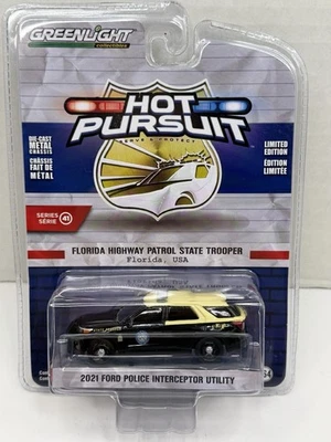GREENLIGHT HOT PURSUIT 2021 FORD POLICE INTERCEPTOR FLORIDA HIGHWAY PATROL - Image 1 of 4