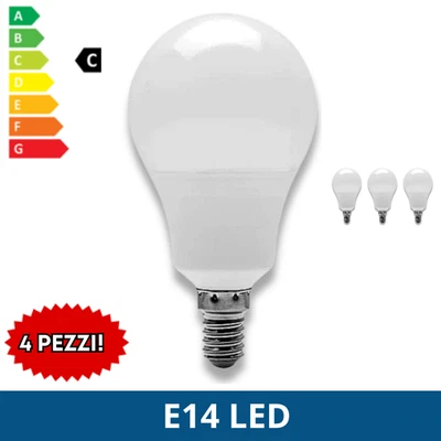 4 LAMPADINE LED E14 da 3W 6W 9W 12W 15W 18W 20W | LUCE FREDDA/NATURALE/CALDA - Immagine 1 di 4
