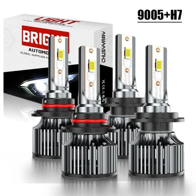 4X LED Headlight High & Low Bulbs 6000K White For 2006-2013 Suzuki Grand Vitara - Image 1 of 4