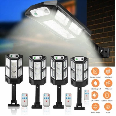43 LED Solar Lights PIR Motion Sensor Waterproof Outdoor Garden Yard Wall Lamp - Image 1 of 4
