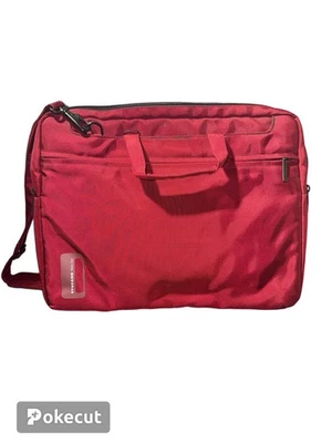 Bolsa vermelha para laptop Tucano forrada de pele sintética alça de ombro removível, bem acolchoada - Imagem 1 de 4