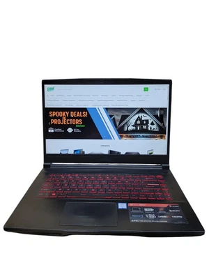 MSI GF63 8RC 15.6" Gaming Laptop Core I7 8th Gen 256GB SSD 16GB RAM GTX 1050 ! L - Image 1 of 4