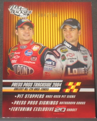 Jeff Gordon Jimmie Johnson 2004 Press Pass Trackside Golden #G120 (84/100) - Image 1 of 2