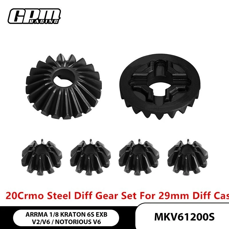 GPM 20Crmo Steel Diff Gear Set For ARRMA 1/8 Kraton 6S EXB V2 V6 OUTCAST 6S - Image 1 of 1