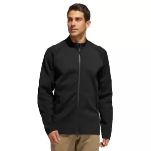 adidas Golf Adicross Prime Knit Full Zip Jacket, Black, NEW - Picture 1 of 4