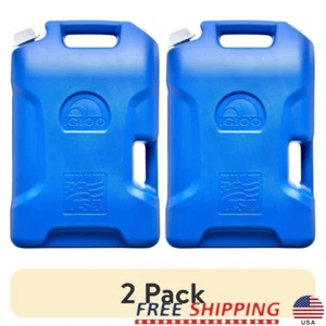 6 Gallon Camping Water Storage Container 2 Pack Portable Heavy Duty Jug New - Picture 1 of 6