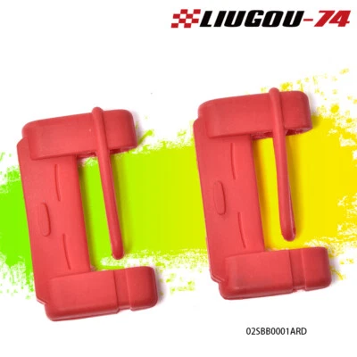 2x Red Car Seat Belt Buckle Clip Silicone Anti-Scratch Cover Safety Accessories Foto 1 de 4