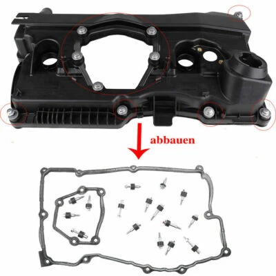  Ventildeckel + Dichtung für BMW 1er E87 3er E90 E91 N46 11127526669 - Bild 1 von 4