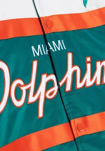 Mitchell & Ness MIAMI Dolphins AQUA HEAVYWEIGHT Satin Jacket - Picture 1 of 12