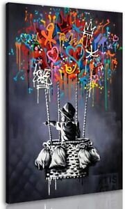 Banksy Street Graffiti Wall Art Decor Abstract Pictures Canvas Painting Prints