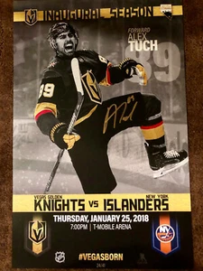 HANDSIGNIERTES #24/41 ALEX TUCH VEGAS GOLDEN KNIGHTS POSTER SIGNED - Bild 1 von 1