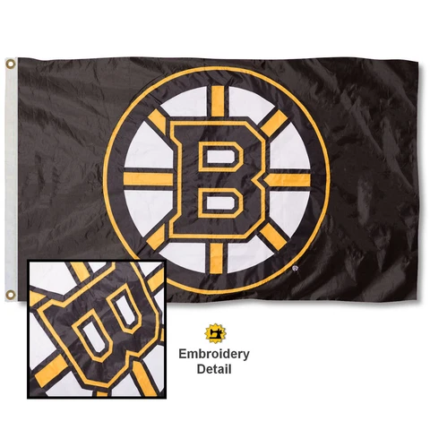 Boston Bruins Applique and Embroidery Nylon Flag Cover