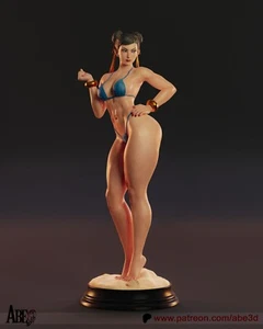 Abe3D Chun-Li Bikini 1/6 1/4 scale printed resin model unpainted DIY kit - Picture 1 of 32