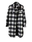 Simplee Women?s Size M Flanne Plaid Button Jacket Long Sleeve Pockets NWT
