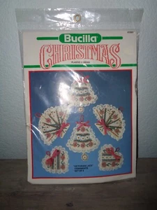 BUCILLA CHRISTMAS VICTORIAN LACE ORNAMENTS SET of 6 NEW - Picture 1 of 2