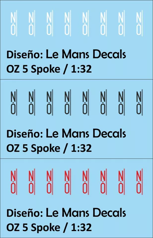 Decalcomanie cerchi OZ 5 raggi 1:32 1:43 1:24 1:18 cerchi ruote calcas - Immagine 1 di 1