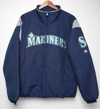MAJESTIC MLB Seattle Mariners Navy Blue Thermabase Jacket Size L EUC