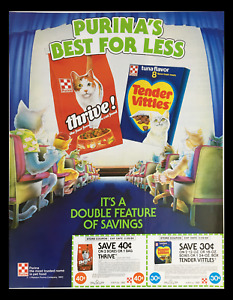 1983 Purina Thrive Tender Vittles Cat Food Circular Coupon Advertisement