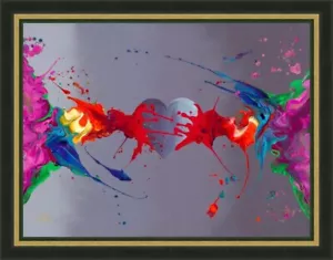 NEW KRE8 "Kre8tion of Love" Hand-Embellished Canvas Signed-COA - Picture 1 of 6