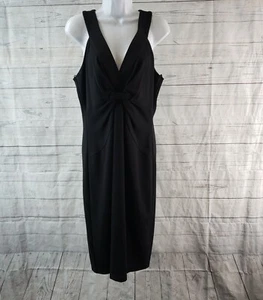 Bailey 44 Damen Ellington Kleid Gr. Large einfarbig schwarz V-Ausschnitt ärmellos - Bild 1 von 6