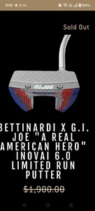 Neu Bettinardi Tour Ausgabe Inovai 6.0 GI Joe Putter Headcover T Hive 35 Zoll - Bild 1 von 8