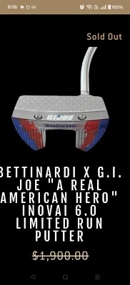 New Bettinardi Tour Issue Inovai 6.0 GI Joe putter headcover T Hive 35 inch - Image 1 of 4