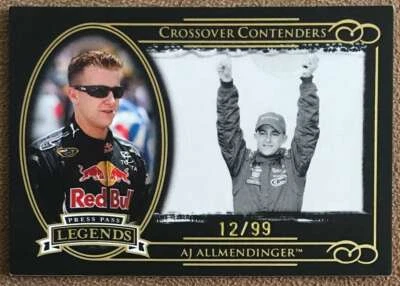 2008 Press Pass Legends Crossover Contenders Gold AJ Allmendinger /99 #67 - Image 1 of 2