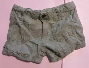 Toughskins Toddler Girls Green Casual Linen Adjustable Waist Shorts 5 - Picture 1 of 6