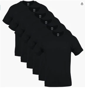 Gildan Men's Crew T-Shirts, Multipack, Style G1100, Black 100% Cotton Size X-L - Picture 1 of 6