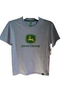 Youth Boys John Deere Logo Emblem T-Shirt (Heather Gray) Size 14/16