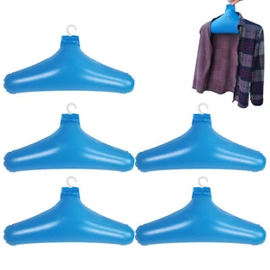 5pcs PVC Inflatable Clothes Hanger Rack Foldable Travel Portable Hangers - Picture 1 of 12
