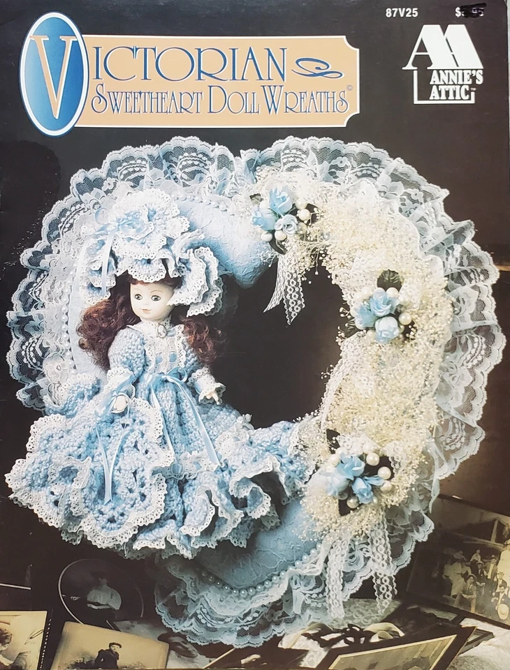 Венки для кукол Victorian Sweetheart узоры для вязания крючком на чердаке Энни - Изображение 1 из 4