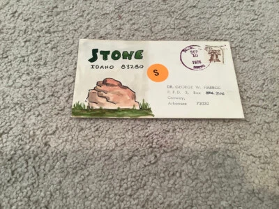 Stone Idaho 1976: arte popular acuarela cubierta postal George Harrod Foto 1 de 2