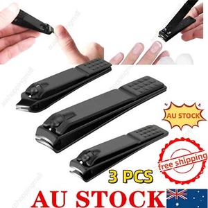 3PCS Manicure Nail Cutter Nail Clipper Cutter Stainless Steel Toenail Trimm Set - Picture 1 of 12