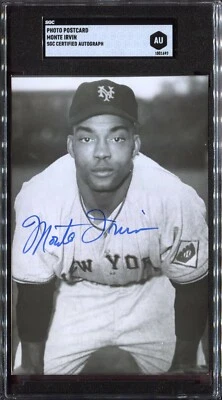 Monte Irvin New York Giants - Foto postal real - Autógrafo SGC #1001692 Foto 1 de 2