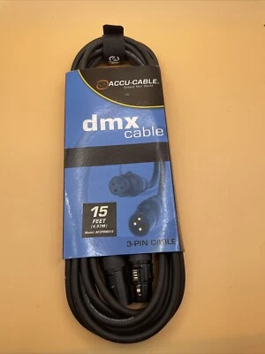  Accu-Cable 3-Pin DMX Cable - 15 ft - Image 1 of 2