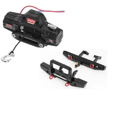 1/18 Scale RC Crawler Car Metal Front/Rear Bumper/Winch For 1/18 TRX4M Defender - Image 1 of 4