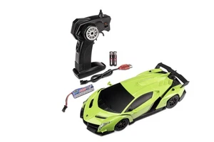 Carson 500404308 1:24 Lamborghini Veneno 2.4G 100% RTR Green Remote Control Car, - Picture 1 of 6