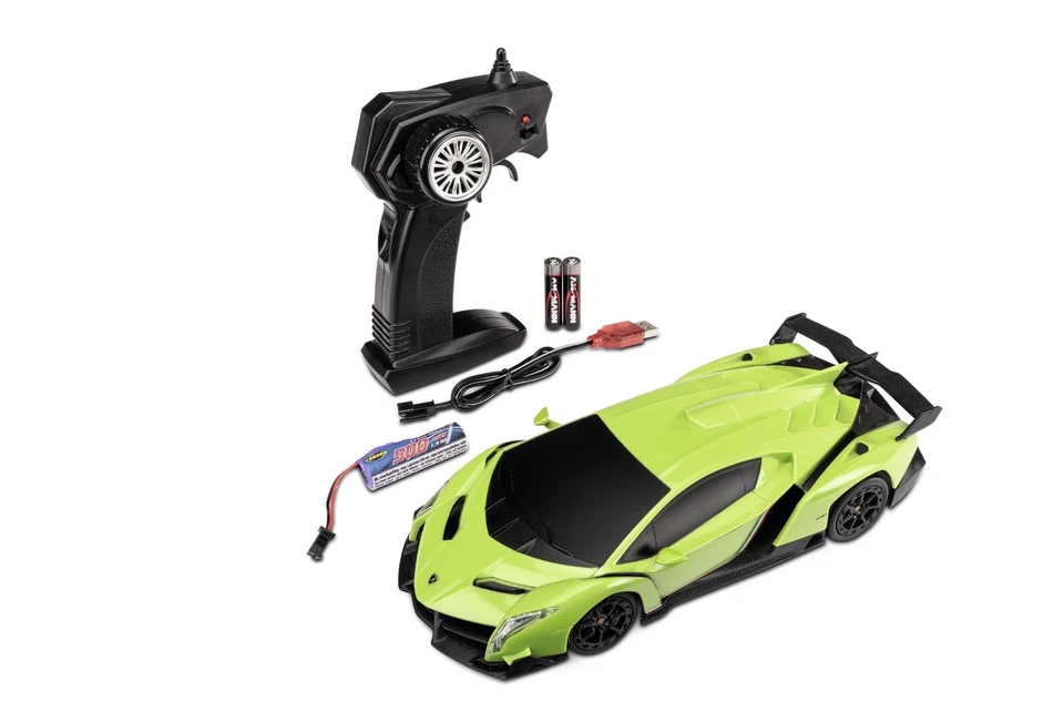 Carson 500404308 1:24 Lamborghini Veneno 2.4G 100% RTR Green Remote Control Car, - Image 1 of 4