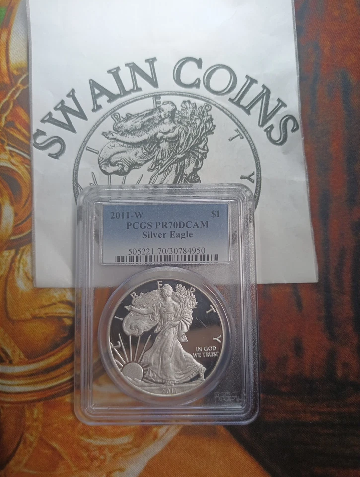 American Silver Eagle 2011-W graduación profesional PR70 DCAM EK106 Foto 1 de 3