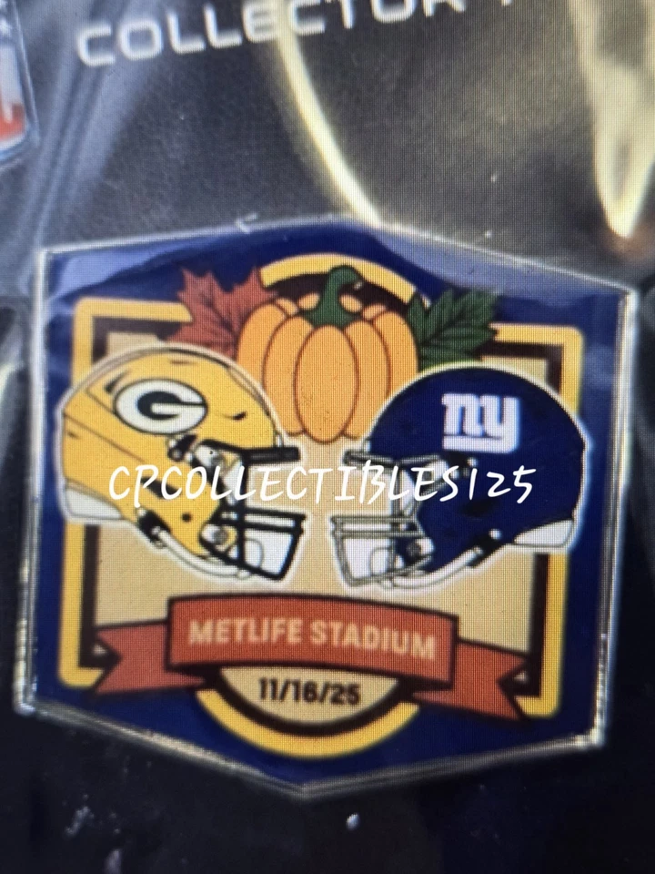 Prendedor Green Bay Packers New York Giants Día del Juego 16/11/2025 ¡Exclusivo de MetLife! Foto 1 de 1