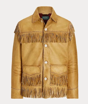 Ralph Lauren Leather Fringe Deerskin Jacket Coat - Country RL - Extra Large XL - Image 1 of 4
