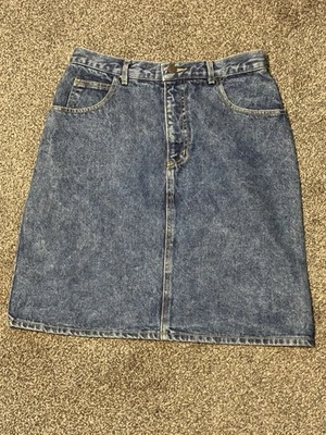 Saia jeans Guess by Georges Marciano vintage etiqueta triangular tamanho 32 - Imagem 1 de 4