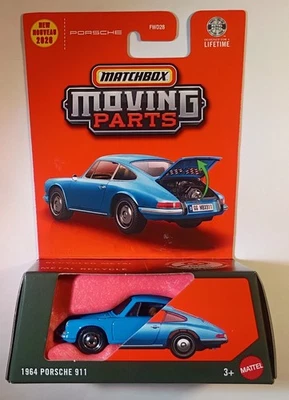 Matchbox 2025 Moving Parts 1964 Porsche 911 Blue New in Pack In Stock In US - Image 1 of 2