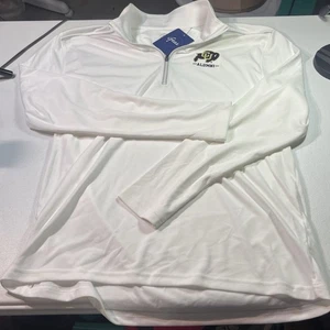 Neu mit Etikett Colorado University Buffalos Alumni durchgehender Reißverschluss Herren Large weiß scharf - Bild 1 von 7