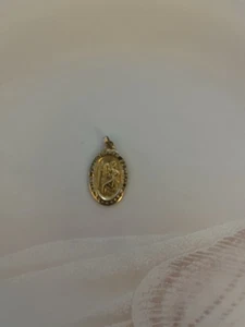 St. Christopher 14 Kt Gold Vintage Pendant  - Picture 1 of 3